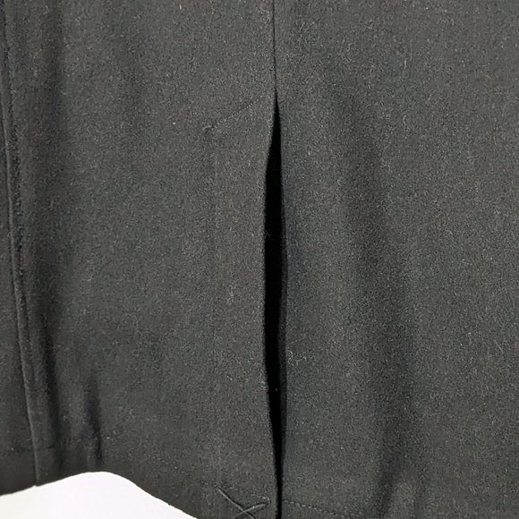 Men’s Guess Brandon Wool Blend Style Long Button Coat Sz Large Black - Picture 9 of 16